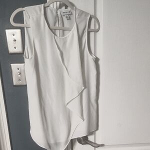 3.1 Philip Lim Asymmetrical White Sleeveless Blouse